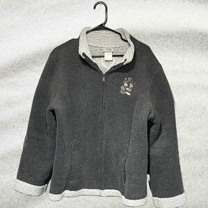Women’s Disney Mickey mouse zip up sweater- Gray- US Size XL